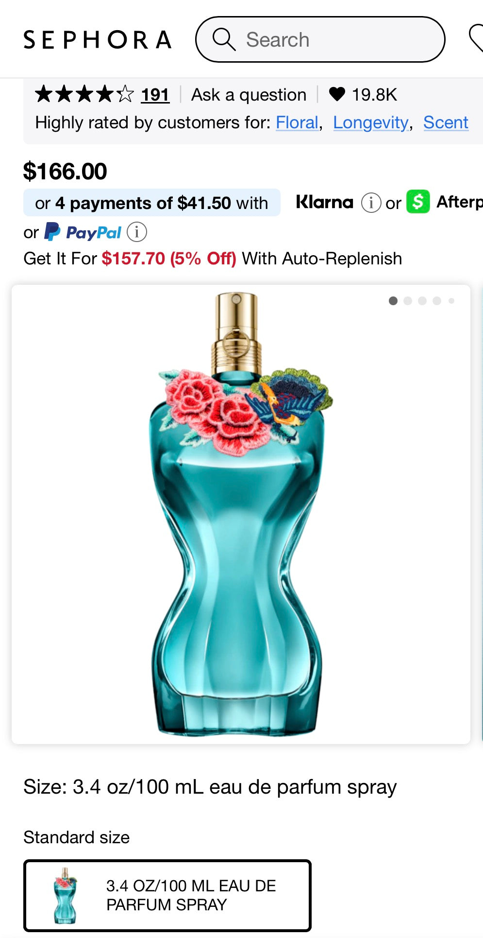 Jean Paul Gaultier La Belle Paradise Garden 3.4oz(100mL) EDP