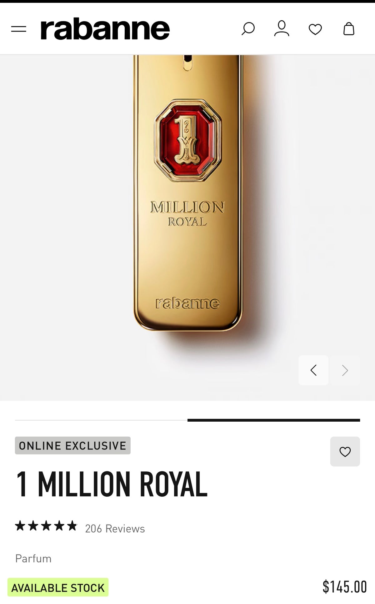 One Million Royal EDP Mens 3.4oz(100mL)