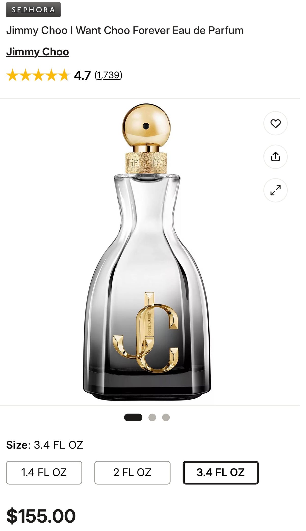 Jimmy Choo I Want Choo Forever 4.1oz(125mL) EDP