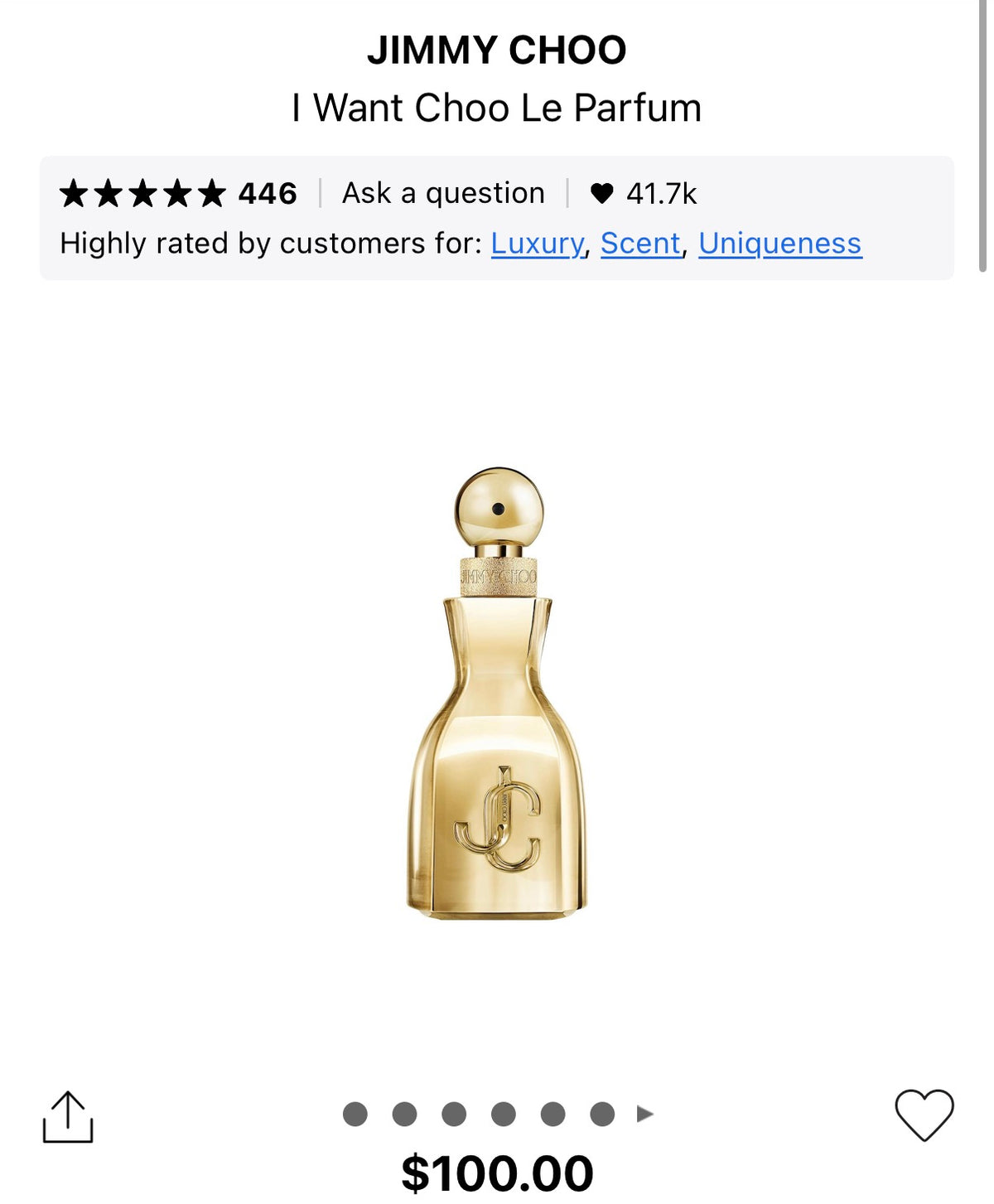 Jimmy Choo I Want Choo Le Parfum 1.3oz(40mL)