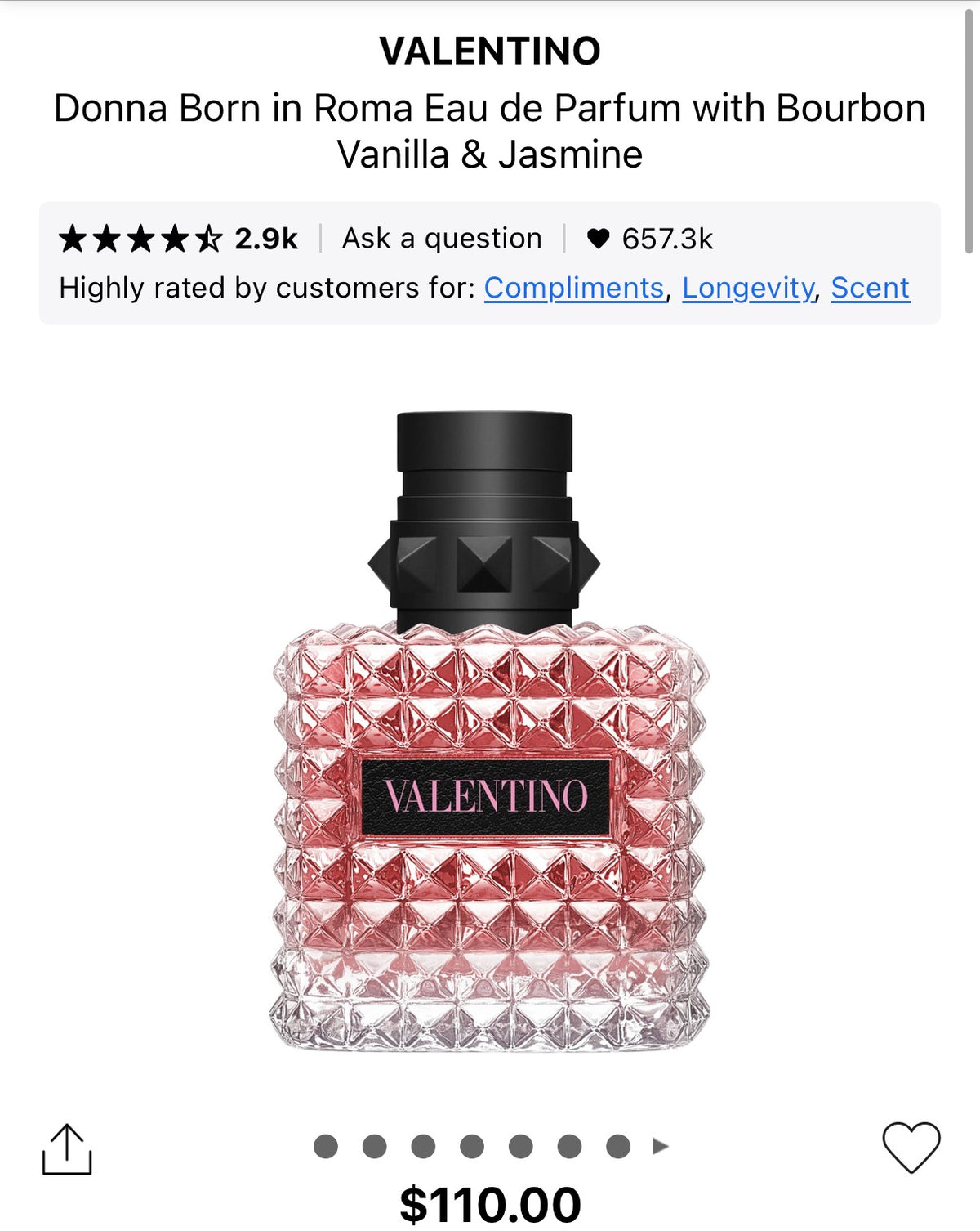 Valentino Donna Born in Roma EDP 1oz(30mL)