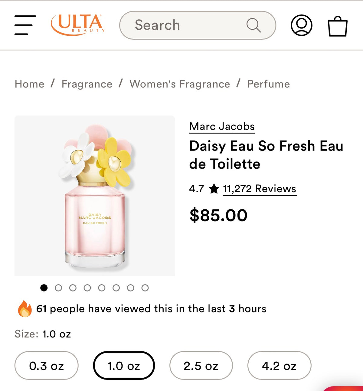 Marc Jacobs Daisy Eau So Fresh EDT 1 oz (30 mL)