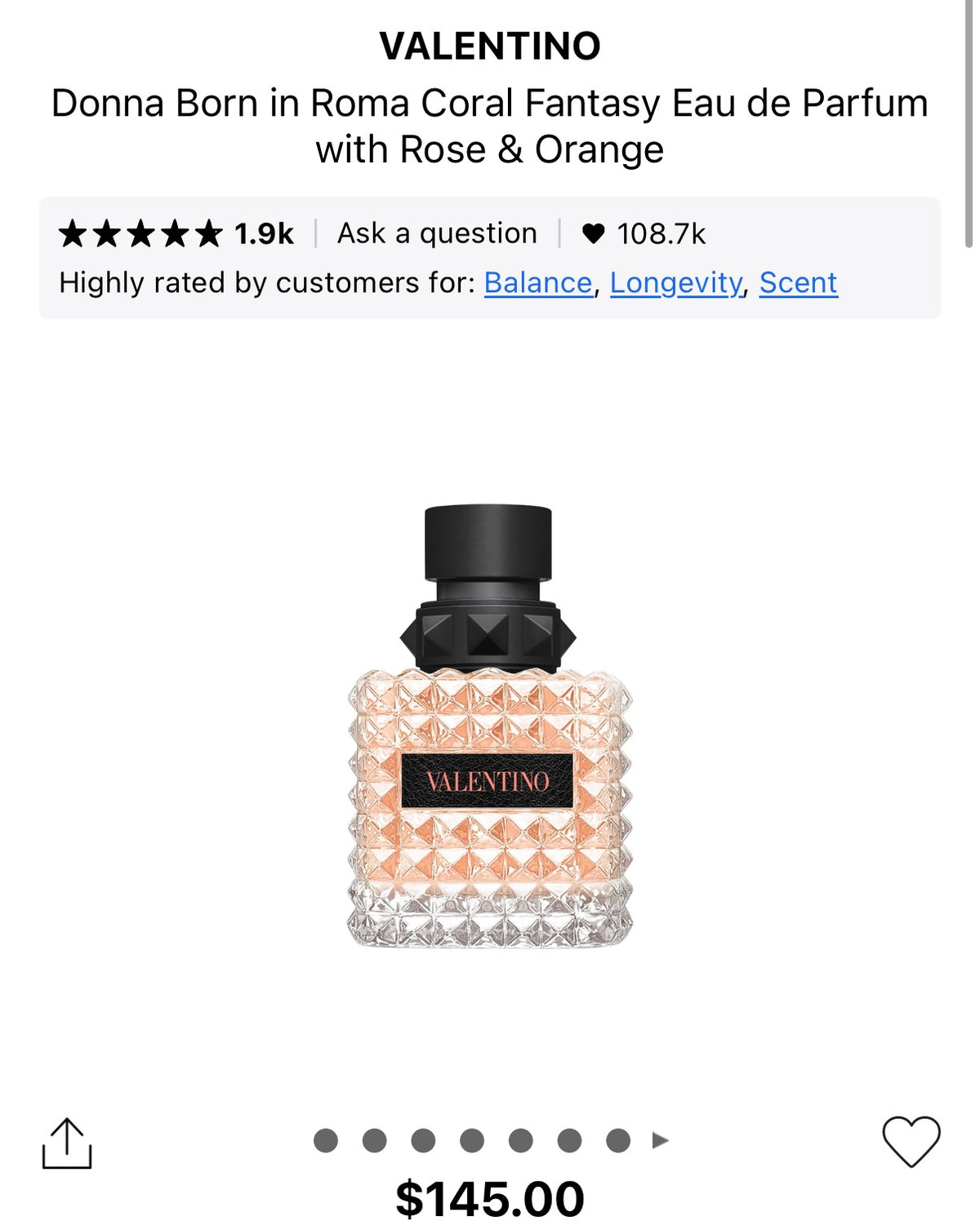 Valentino Donna Coral Fantasy EDP 1.7oz(50mL)