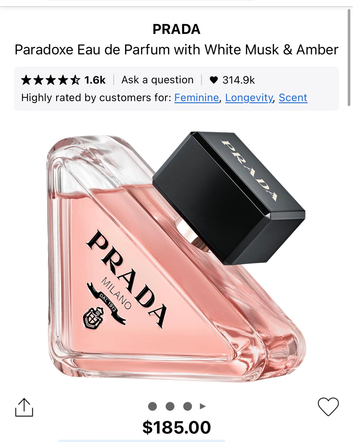 Prada Paradoxe EDP 3oz(90mL)