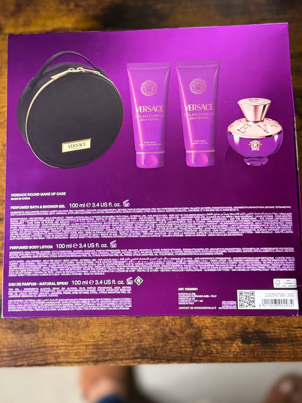 Versace Dylan Purple-4 Piece Gift Set