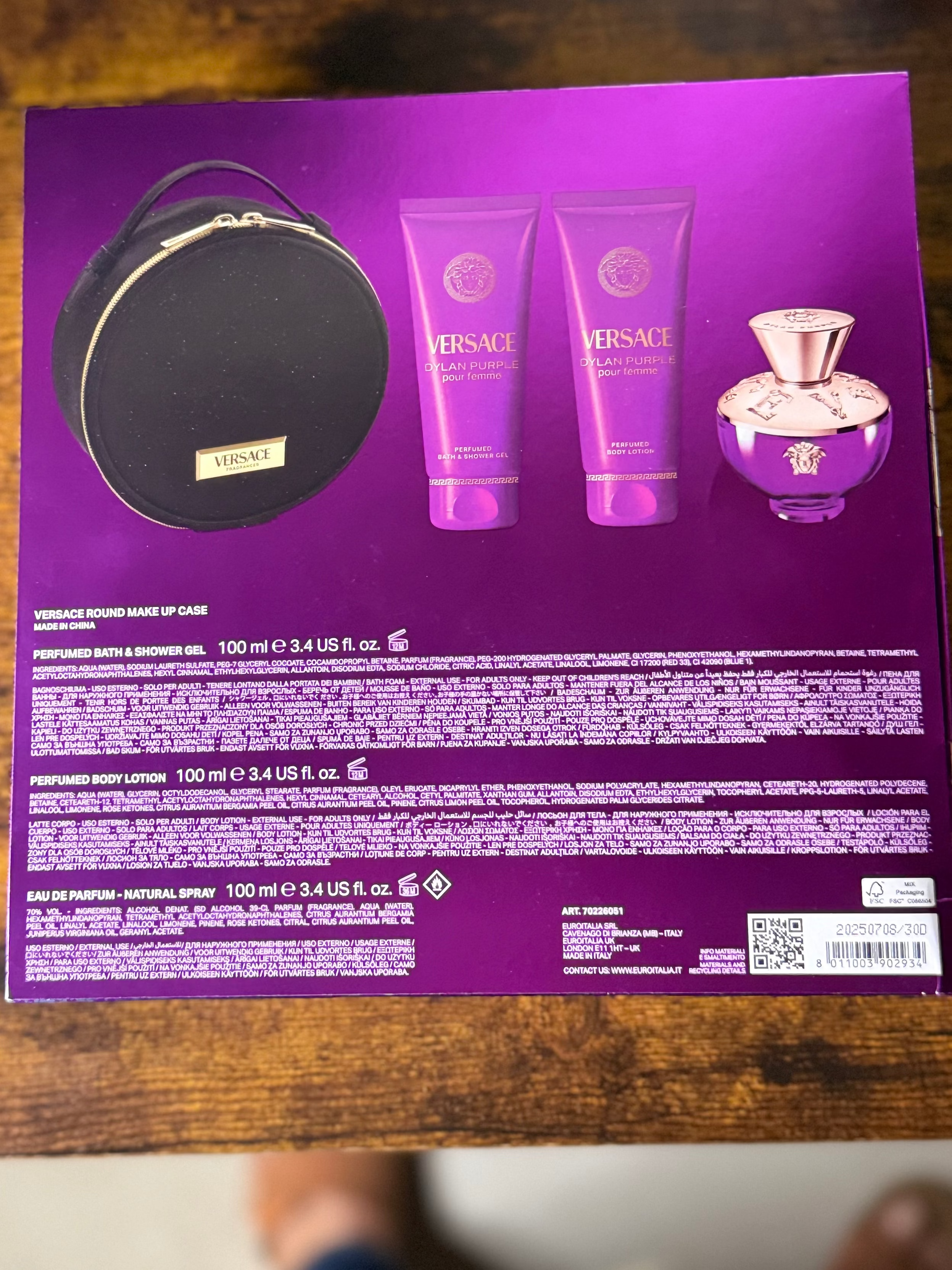 Versace Dylan Purple-4 Piece Gift Set