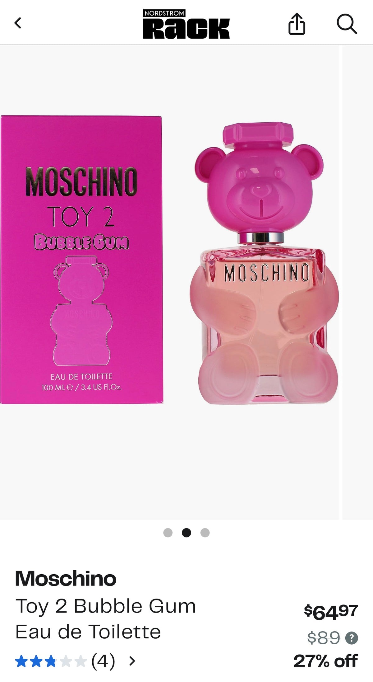 Moschino Toy 2 Bubble Gum EDT 3.4oz(100mL)