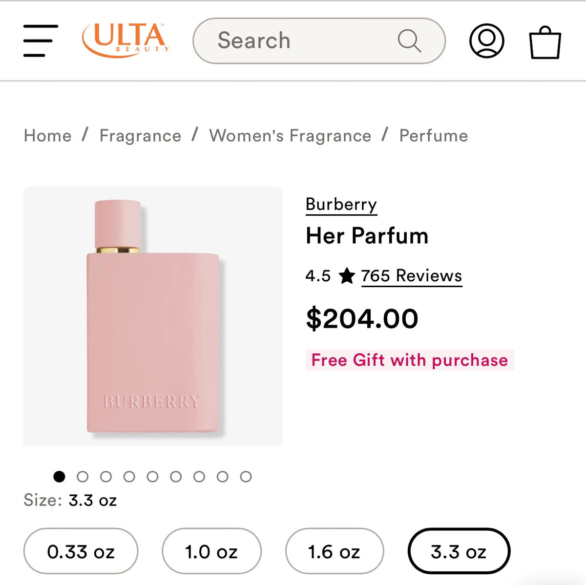 Burberry Her Parfum 100ml (3.3oz)