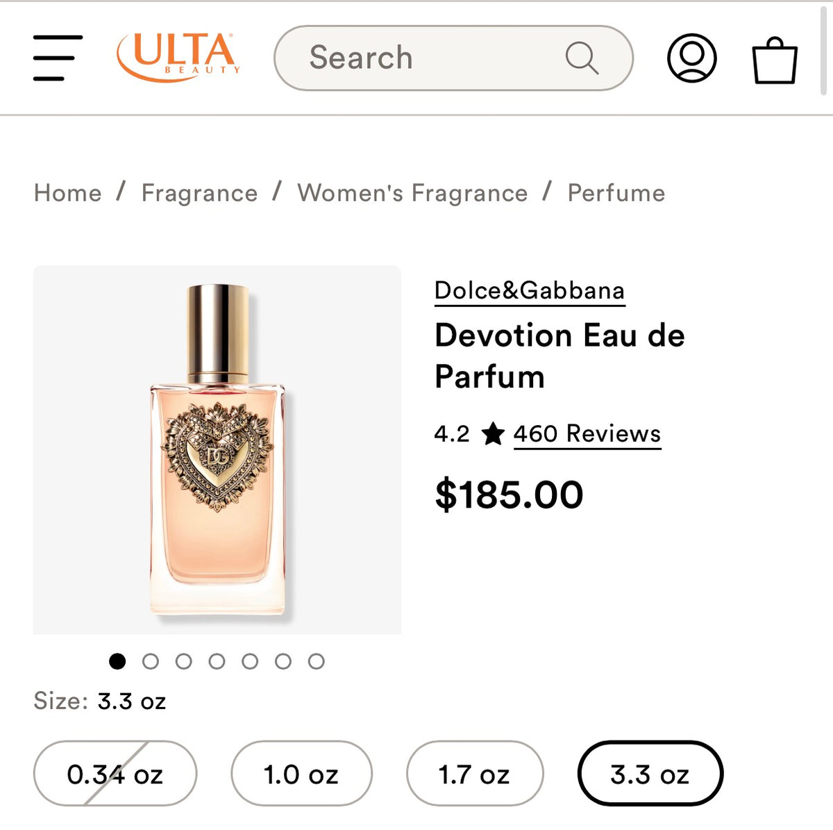 Dolce & Gabbana Devotion 3.3oz(100mL) EDP