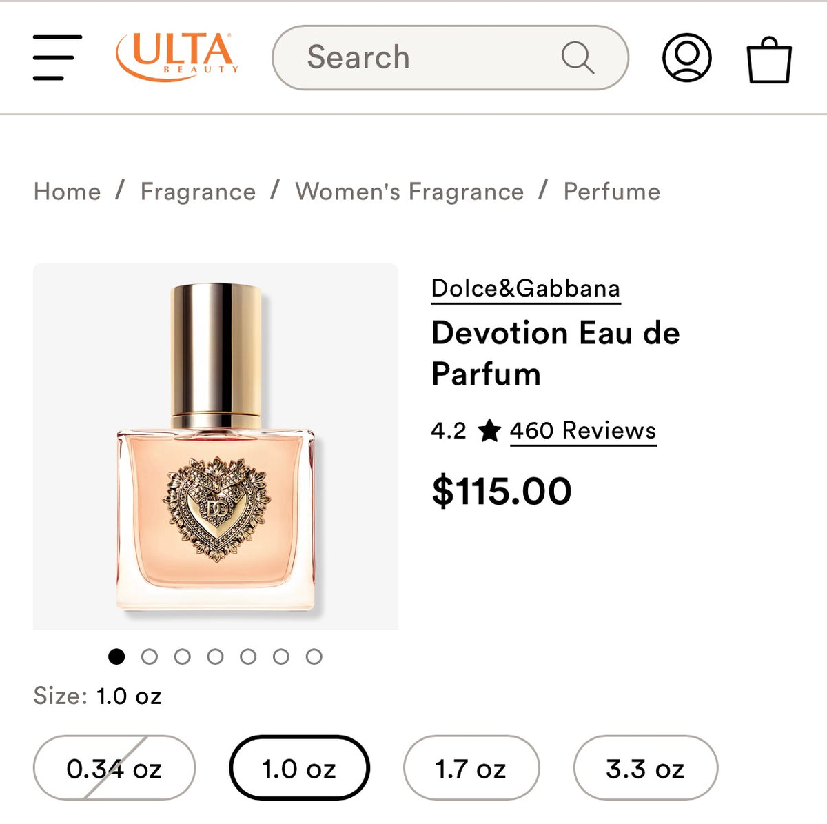 Dolce & Gabbana Devotion 1oz(30mL) EDP
